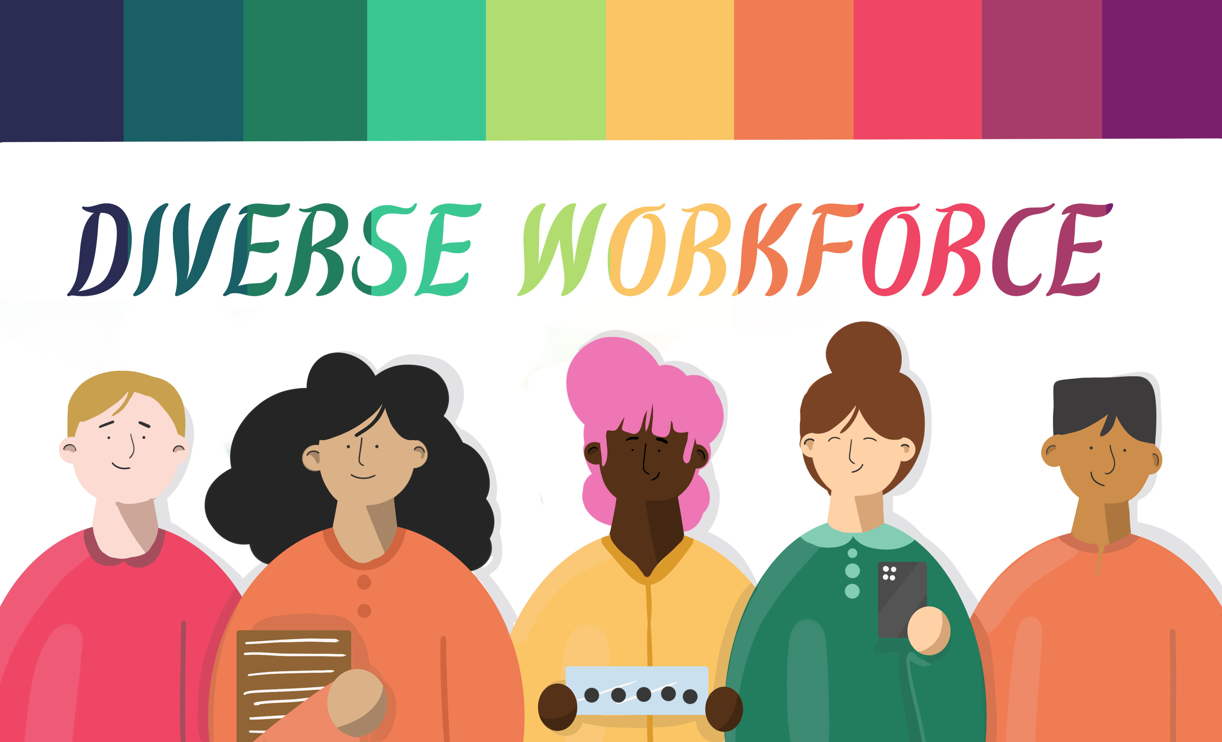 A diverse team illustration